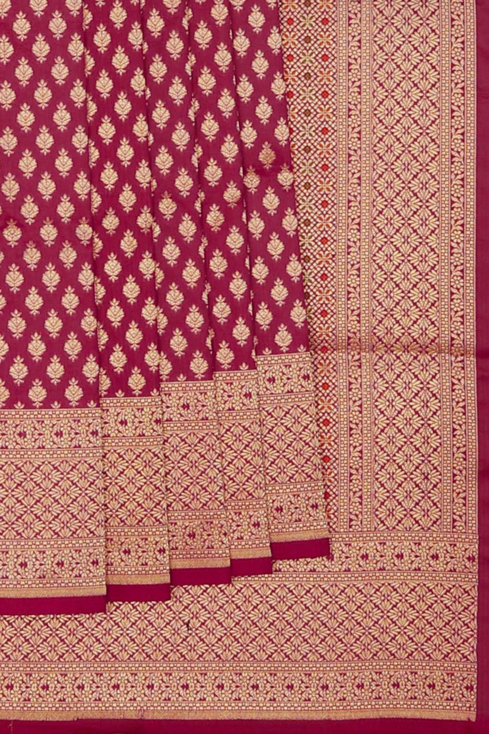 Image of Banarasi Silk Plum Pink Saree